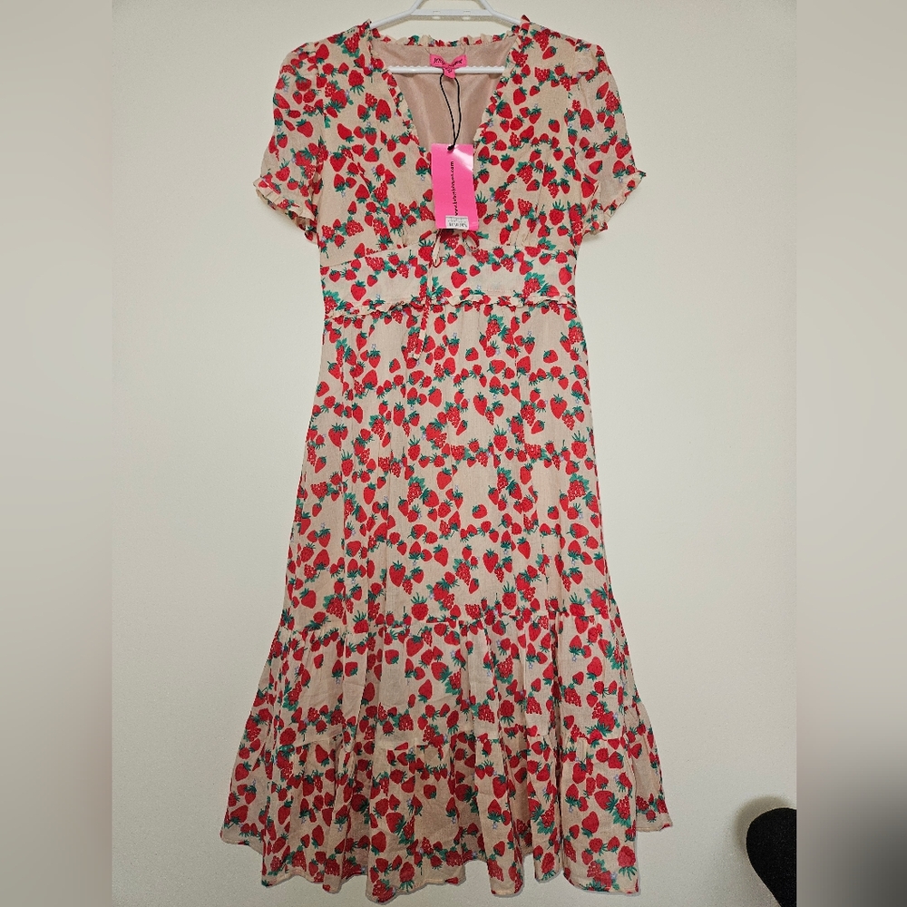 Betsey Johnson Strawberry Tiered Dress